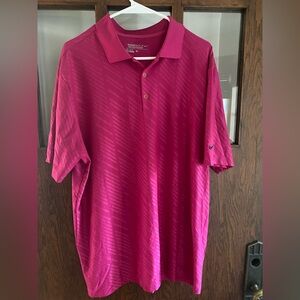 Nike Men's Vibrant Pink Polo Shirt